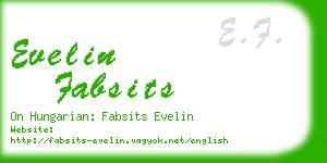 evelin fabsits business card